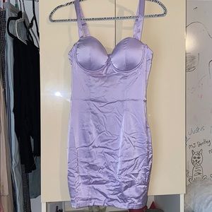 Lilac satin dress